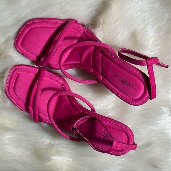 Pink Elegant Heels with Strappy Design - Picture 3 of 7